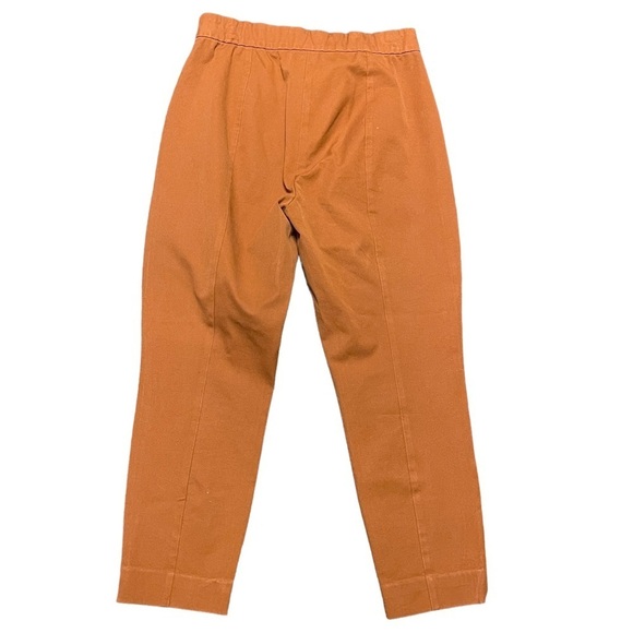 Everlane Cocoa Brown Flat Front Ankle Stretch Business Casual Crop Pants 12 - Picture 2 of 8